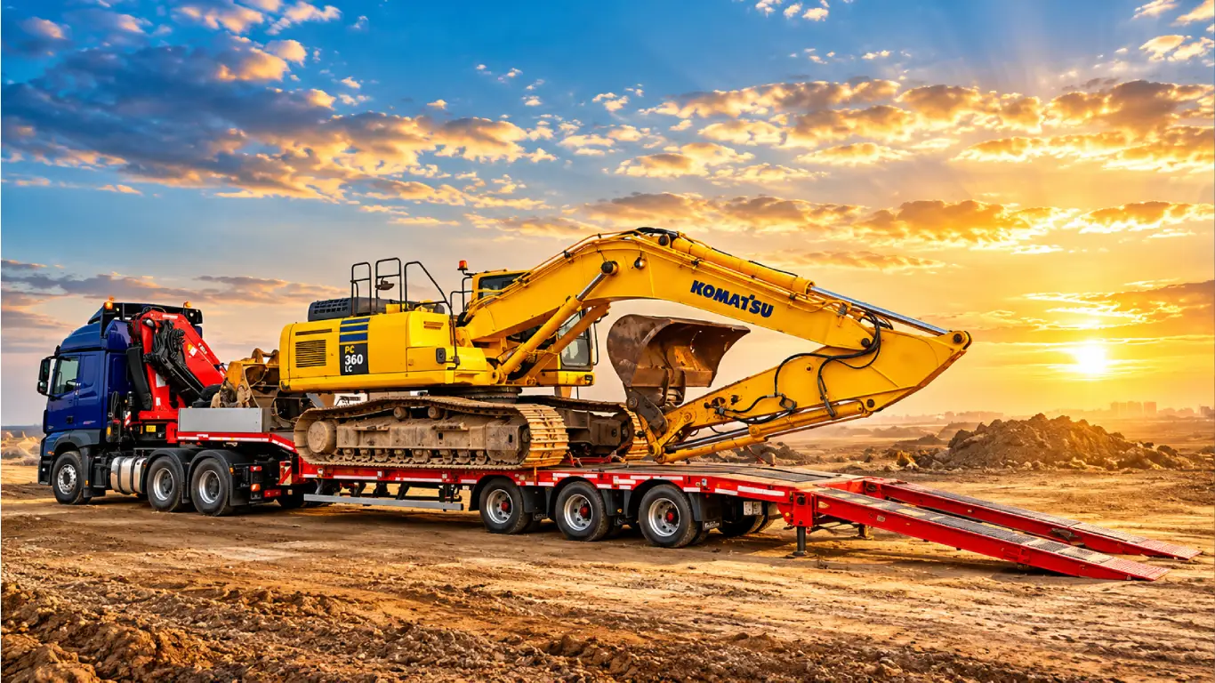 Low Bed Trailer and Equipment Transportation UAE